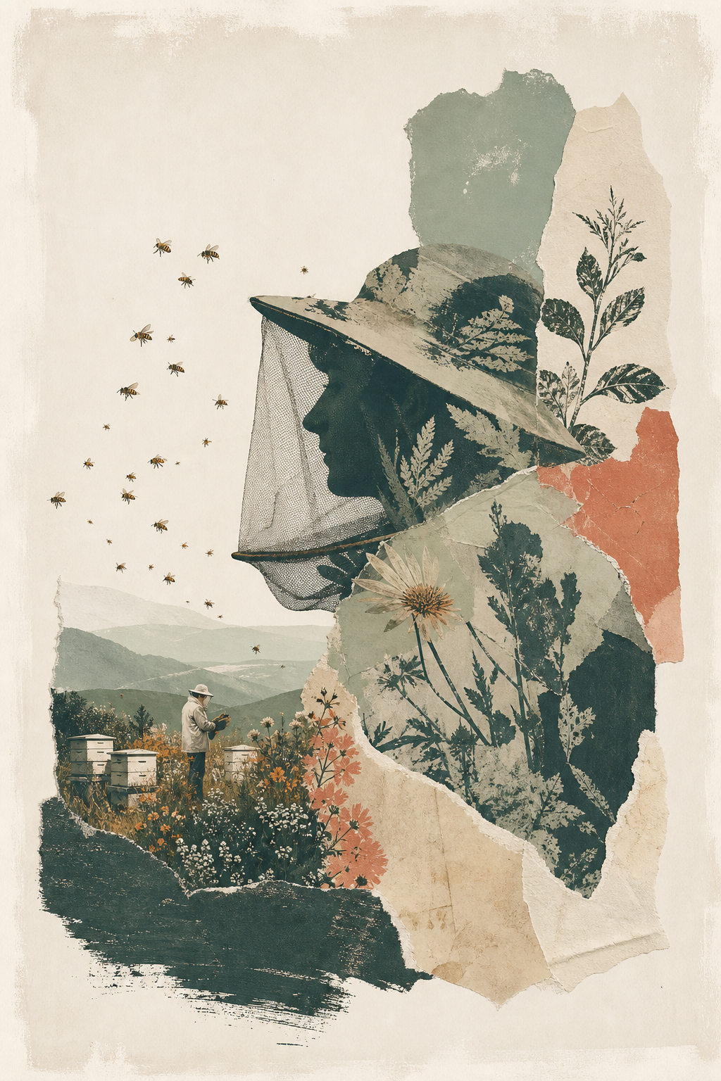 Leaf Shadow Beekeeper Botanical Wall Art Print
