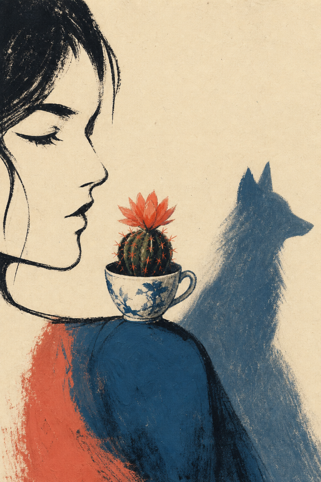 Garden Companion Surreal Cactus Wall Art Print original wall art print