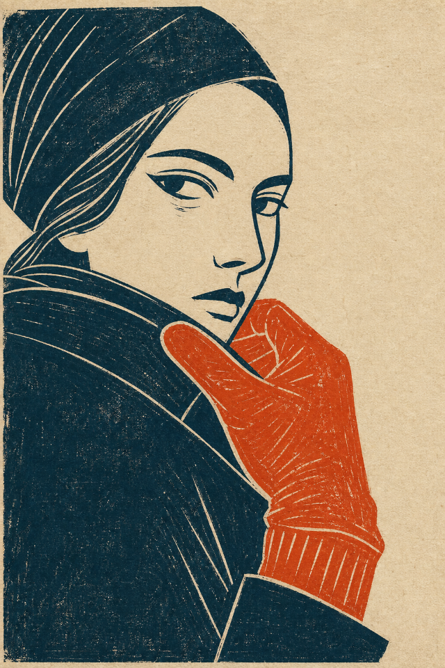 Profile in Colour Portrait Wall Art Print original wall art print