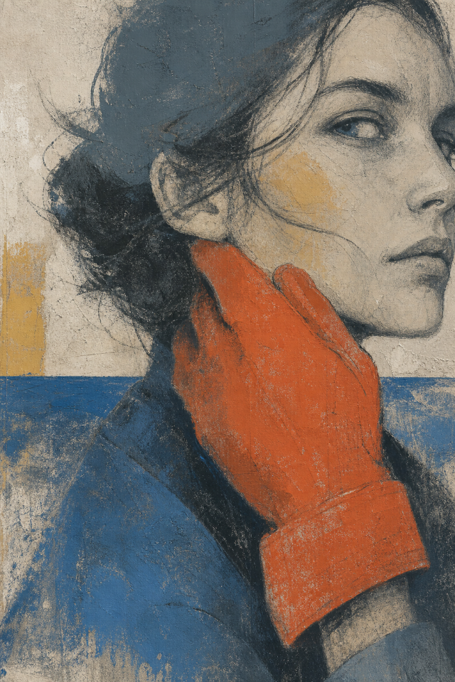 Unfamiliar Gaze Portrait Wall Art Print original wall art print
