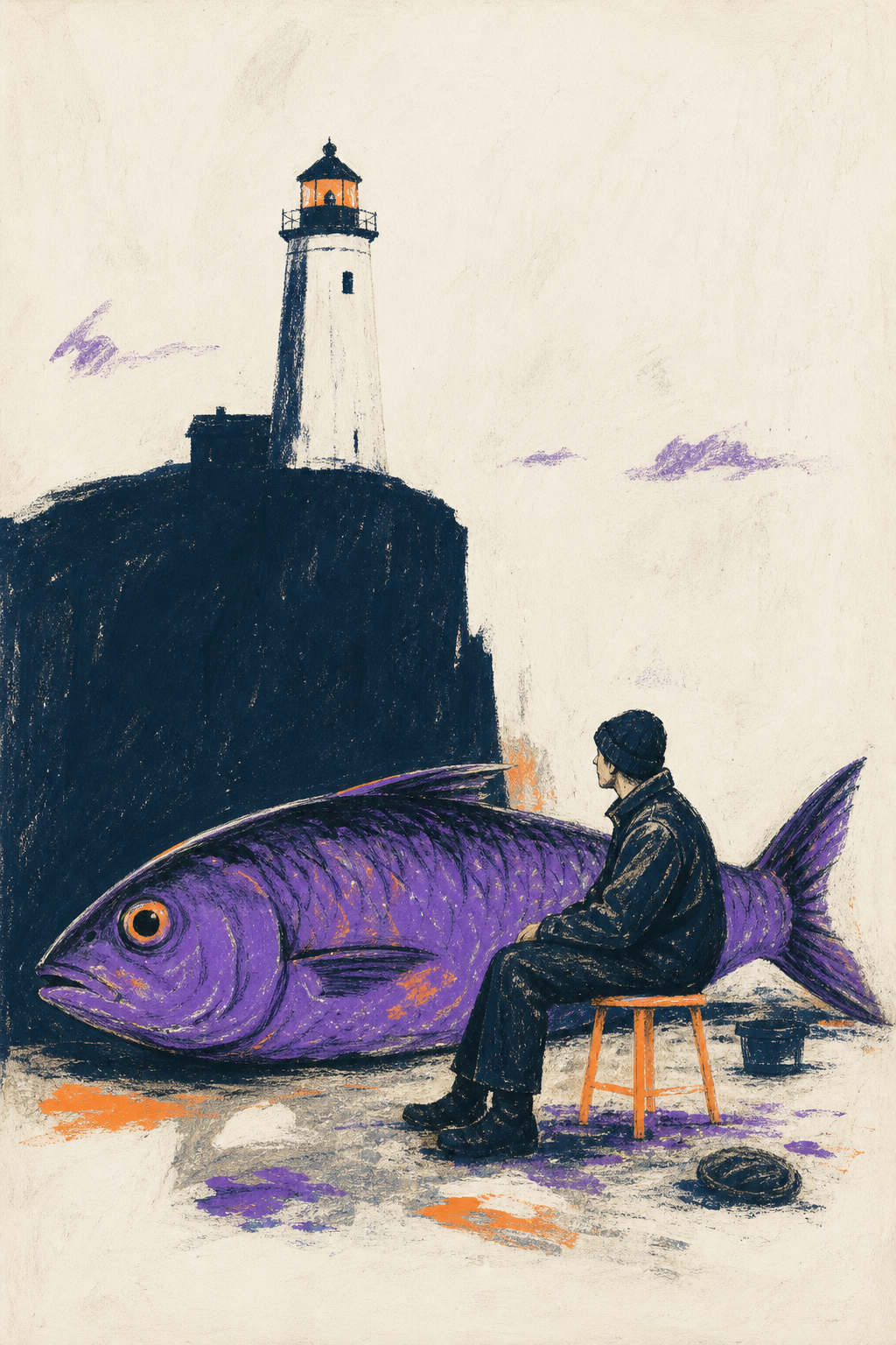 Profile in Colour Lighthouse Keeper Wall Art Print