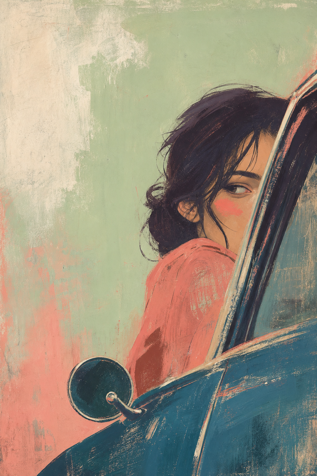 Unfamiliar Gaze Portrait Art Print for Modern Walls